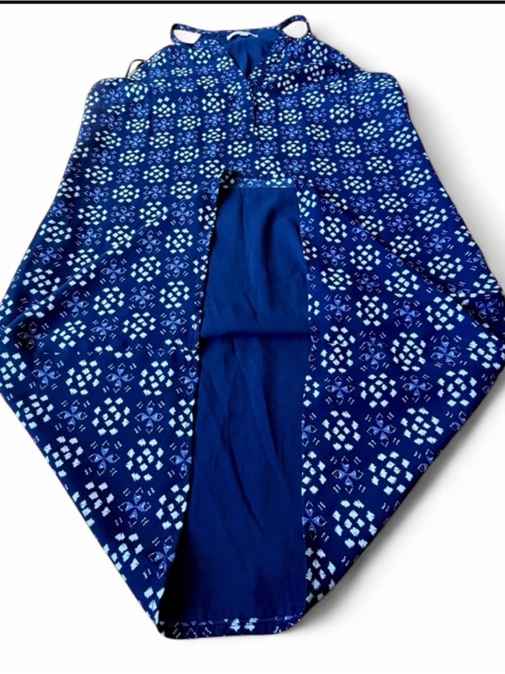 Anthropologie Skies Are Blue Women’s Navy Sleeveless Pattern Halter Dress Size S - Picture 8 of 10
